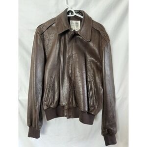 Vintage Peter James Leather Company Brown‎ Leather Men's 42